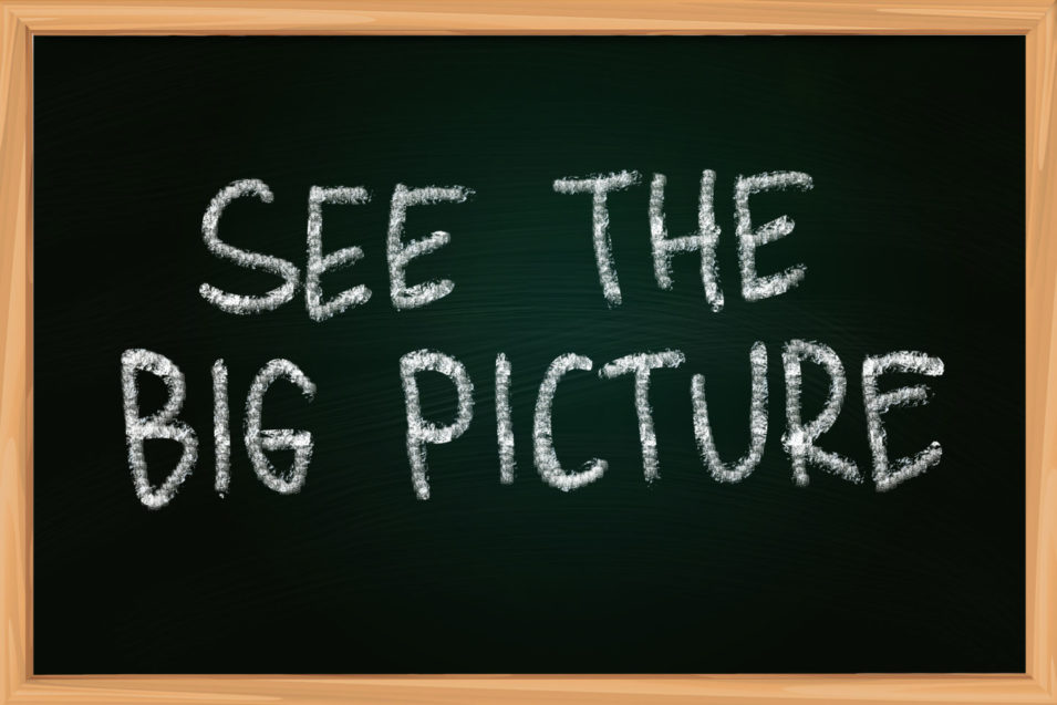 Seeing the big picture. Whole picture. The whole Постер. Seeing the bigger picture. Chalk picture for Kids.